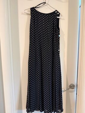 Dark navy, side Burton Polka Dot Maxi Dress